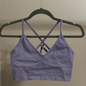 Lilac Purple DGS Ribbed Sports Bra